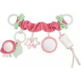 Canpol Babies Závěsná plyšová hračka s rolničkou a zrcátkem Pastel Friends - růžová