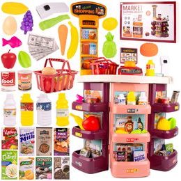 Dětský obchod Supermarket s nákupním košíkem - 44 součástí