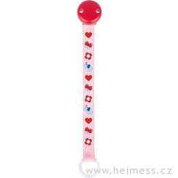 Textilní šňůra na dudlík srdíčko a slůně