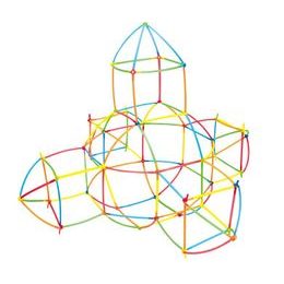 Přírodní maxi dřevěná stavebnice 59 ks barevná