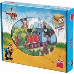 Dřevěné Kostky - Krtek a dopravní prostředky 20ks