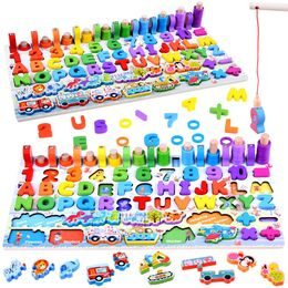 Dřevěná vkládačka pro děti 5v1 Preschool Table