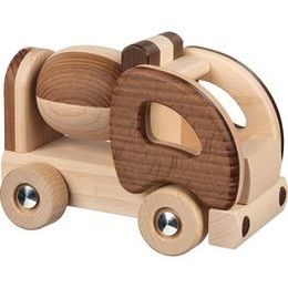 Dřevěné auto oranžový bagr