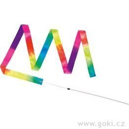 Gymnastická stužka s hůlkou - duha