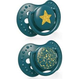 Lovi Silikonové dynamické dudlíky 6-18m, Stardust - zelené