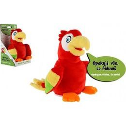 Papoušek Jaroušek opakující věty -na baterie se zvukem