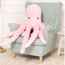 Plyšová chobotnice Ema 80 cm - růžová