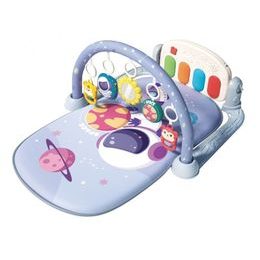 Dětská hrací deka s piankem Vesmír - modrá