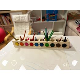 Dřevěný organizér - pastelkovník 10