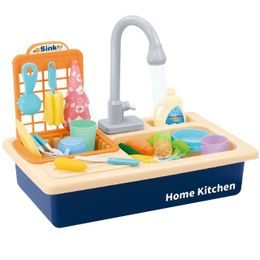 Dětský dřez s doplňky modrý