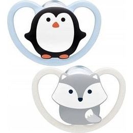 BIBS Dudlík z přírodního kaučuku 6m+ 1ks, černý, zářící ve tmě