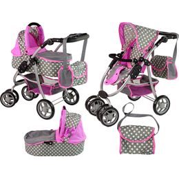 Kočárek pro panenky 2v1 Gondola Bag Pink Stars