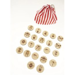 Pexeso hmyz- drevená pamäťová sada vo vrecúšku (11 párov)