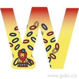 Ozdobné písmeno ze dřeva W