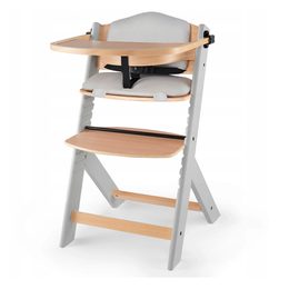 Jídelní židlička Kinderkraft Enock šedá s poduškou