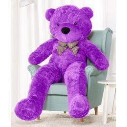 Plyšový medvěd Kvído 190 cm XXL fialový