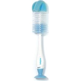 BabyOno kartáč na čištění lahví a saviček 2v1 s přísavkou modrý