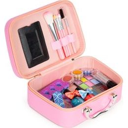 Sada dětské kosmetiky v kufříku + zrcátko a UV LED lampa