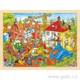 Puzzle na desce - Stavba, 96 dílů