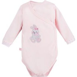 EEVI Kojenecké body s dlouhým rukávem Newborn růžová 56 (0-3m)