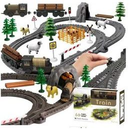 Doris vláčkodráha na baterie s příslušenstvím 66 dílků Electric Train