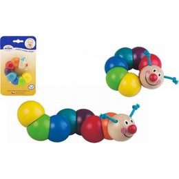 Dřevěná barevná housenka