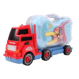 Dětské šroubovací autíčko s nářadím a zvuky Toolbox Truck červené
