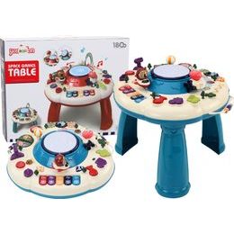 Interaktivní výukový stůl s klavírem a bubínkem, modrá