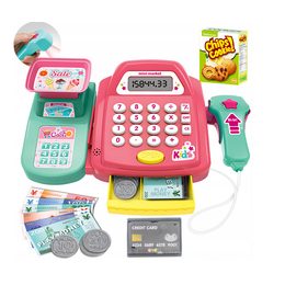 Dětská pokladna s doplňky růžová