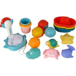 Hračka do vany - mini basketbalový koš se psem a rybičkami