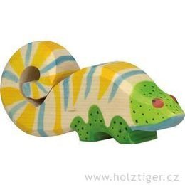 Chameleon - vyřezávané zvířátko ze dřeva