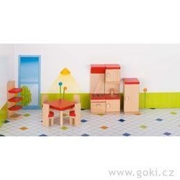 Domeček pro panenky - kuchyň BASIC, 9 dílů