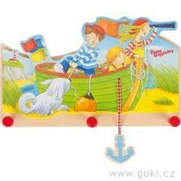 Dětský věšák ze dřeva - Peggy Diggledey