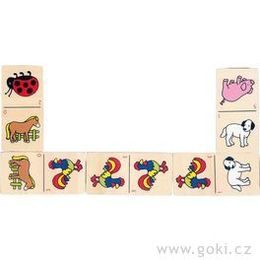 Domino zvířátka v dřevěné krabičce, 28 dílů