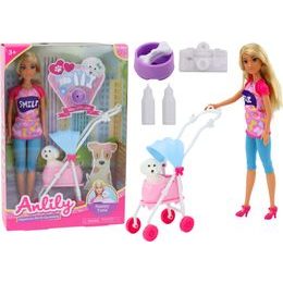 Panenka Anlily se psem v kočárku