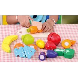 Ecotoys sada dřevěné ovoce v bedýnce