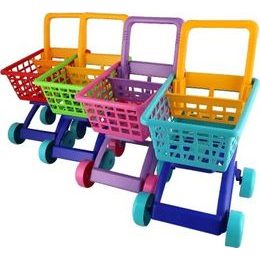 Velký moderní supermarket na kolečkách s doplňky zelený