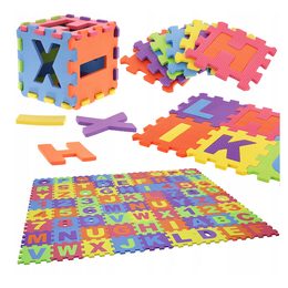 Výuková pěnová podložka Abeceda s čísly barevná 72ks