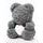 Medvídek z růží šedý s bílým srdcem Rose Bear 40 cm