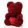 Medvídek z růží bordo s červeným srdcem Rose Bear 40 cm