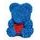 Medvídek z růží tmavě modrý s červeným srdcem Rose Bear 40 cm