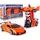 Robot transformer 2v1 Robocar 1:18 oranžový
