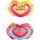 Canpol Babies Canpol Babies 2 ks symetrických silikonových dudlíků, 6-18m, Neon Love Baby, růžovo, žluté