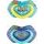 Canpol Babies Canpol Babies 2 ks symetrických silikonových dudlíků, 0-6m, Neon Love Baby, modré