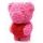 Medvídek z růží růžový s červeným srdcem Rose Bear 60 cm