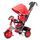 Baby Mix dětská tříkolka s LED světly Lux Trike červená