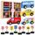 Majlo Toys sestava dřevěných autíček a dopravních značek 12 kusů