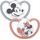 Nuk Uklidňující silikonový dudlík Space Minnie, Mickey 6-18m, 2ks