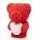 Medvídek z růží červený s bílým srdcem Rose Bear 60 cm