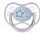 CANPOL babies Dudlík 6-18m silikonový symetrický NEWBORN BABY modrý